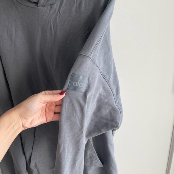 ALO YOGA Mens Blue Hoodie - Picture 3 of 6